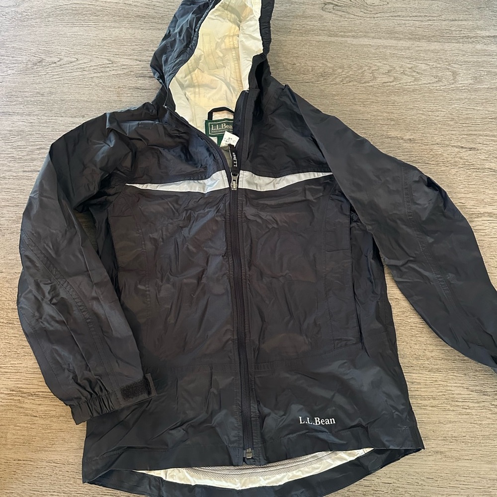 L.L.Bean Green Label Black Jacket with White Lining